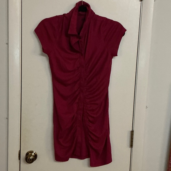 SO Tops - 🌺SO Vibrant Magenta button up beach cover up 🌺